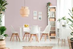 Vliestapete Uni Streifen Struktur rosa 38098-4