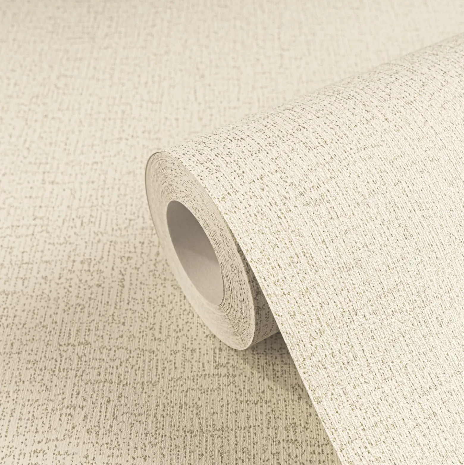 Vliestapete Uni Struktur Creme Gold Metallic 79065-2