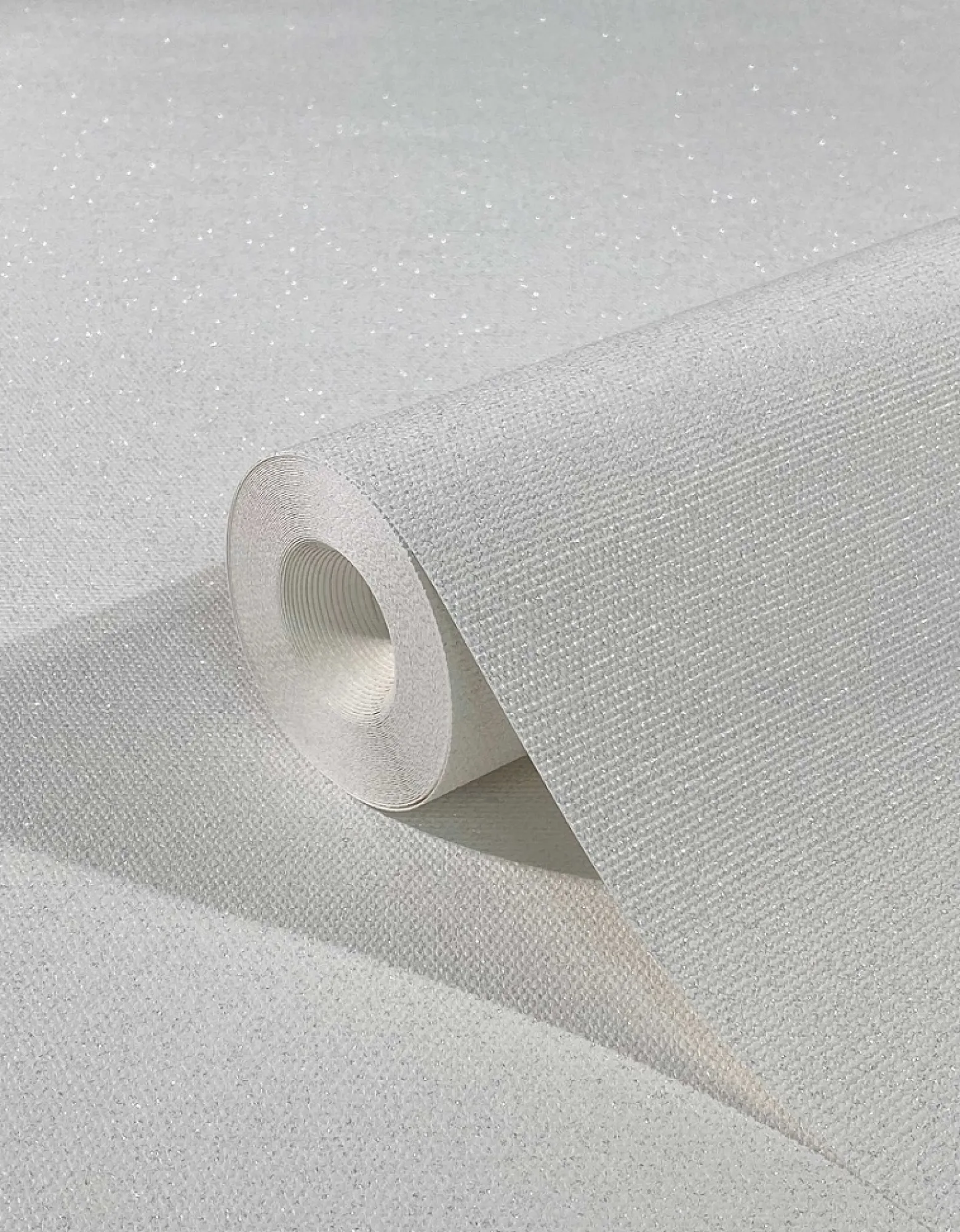 Vliestapete Uni Struktur Glitzer weiß silber 32630