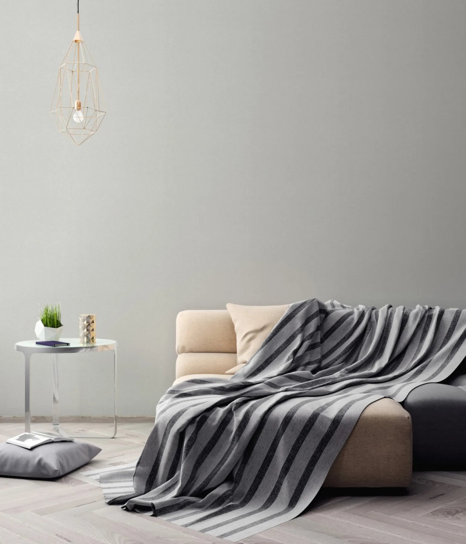 Vliestapete Uni Struktur Grau Silber Metallic 35866-1