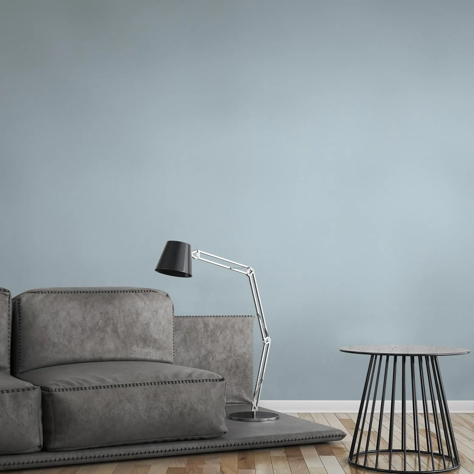 Vliestapete Uni Struktur hell-blau 36713-5