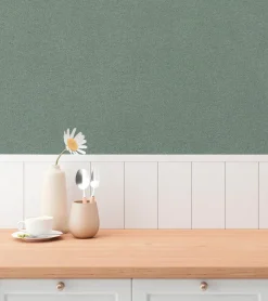 Vliestapete Uni Struktur Modern Dunkelgrün 79097-4