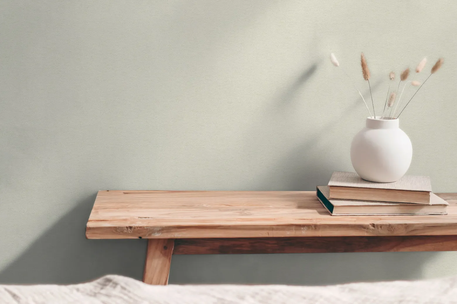 Vliestapete Uni Struktur Modern Weiß Grün 79099-2