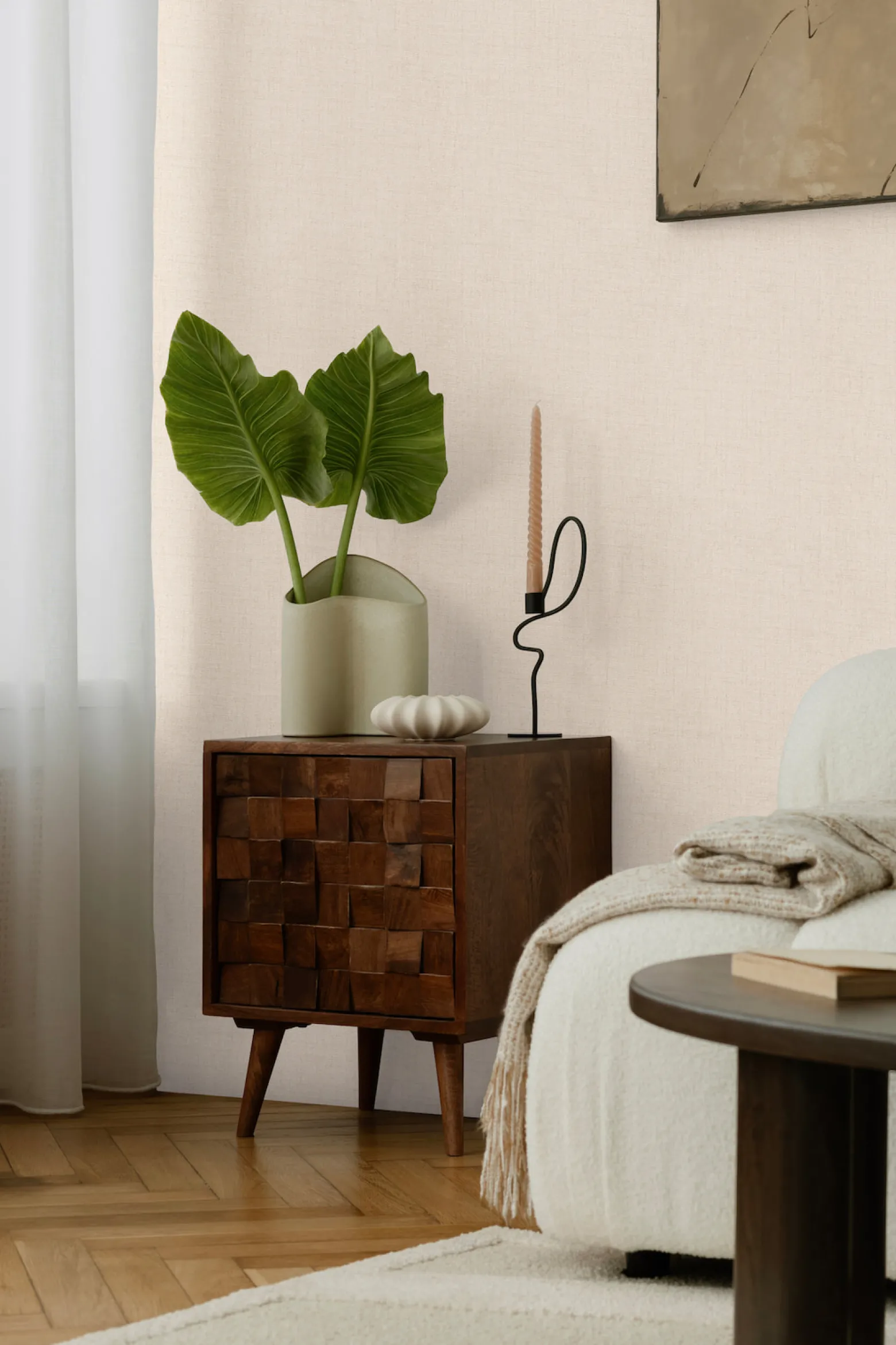 Vliestapete Uni Struktur Modern Beige Grau 79066-5