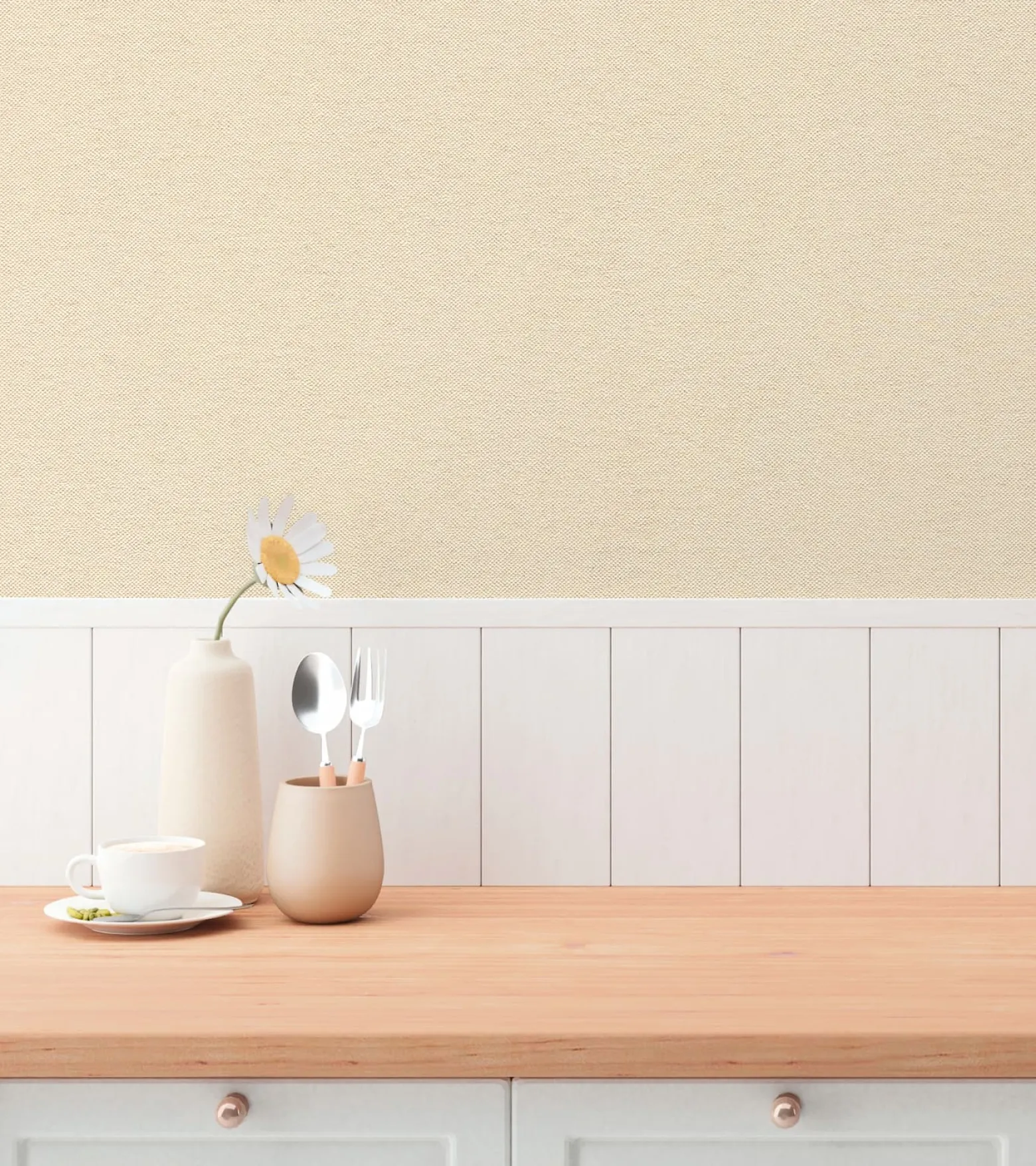 Vliestapete Uni Struktur Modern Creme Beige 79099-3