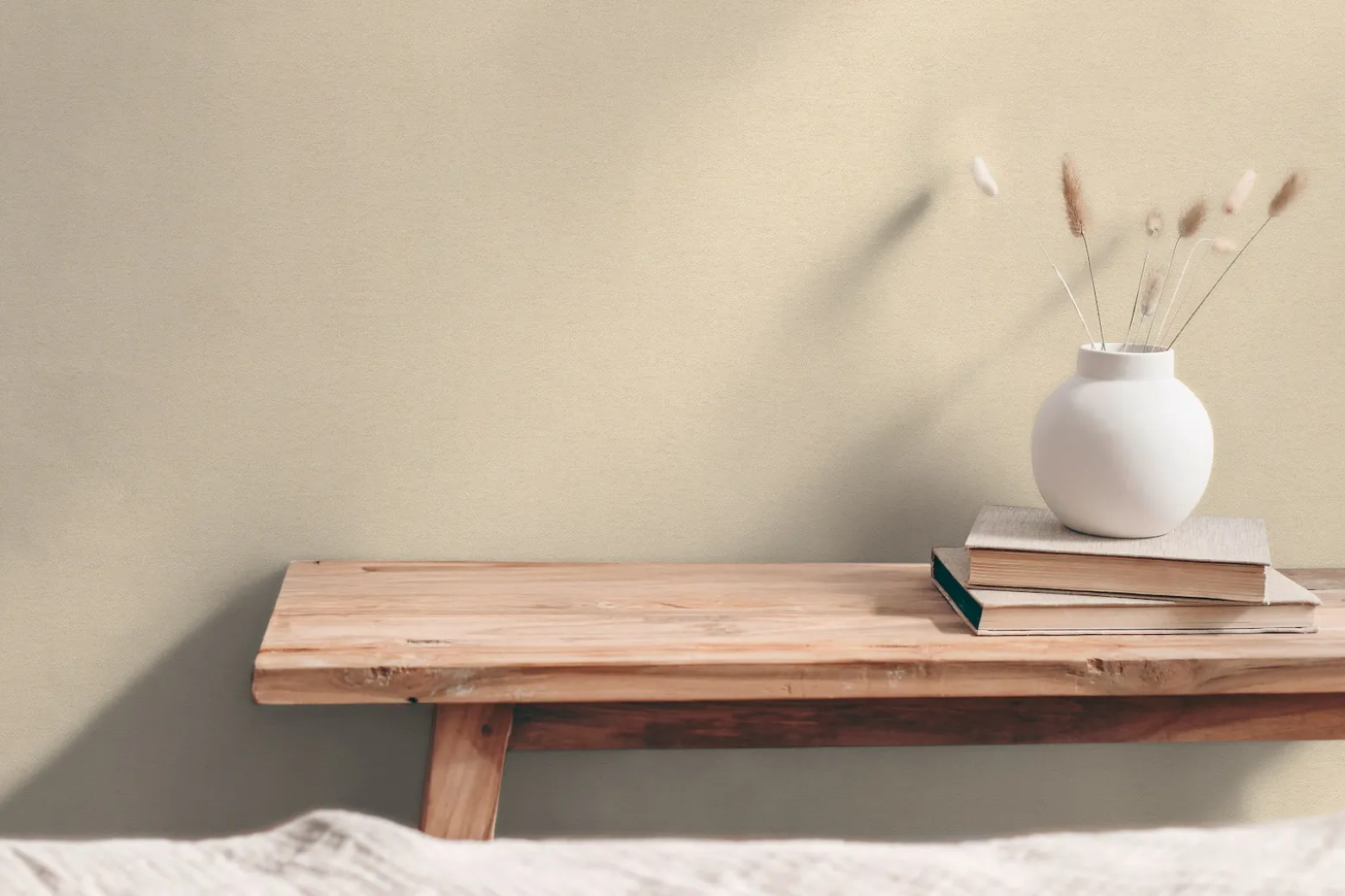 Vliestapete Uni Struktur Modern Creme Beige 79099-3