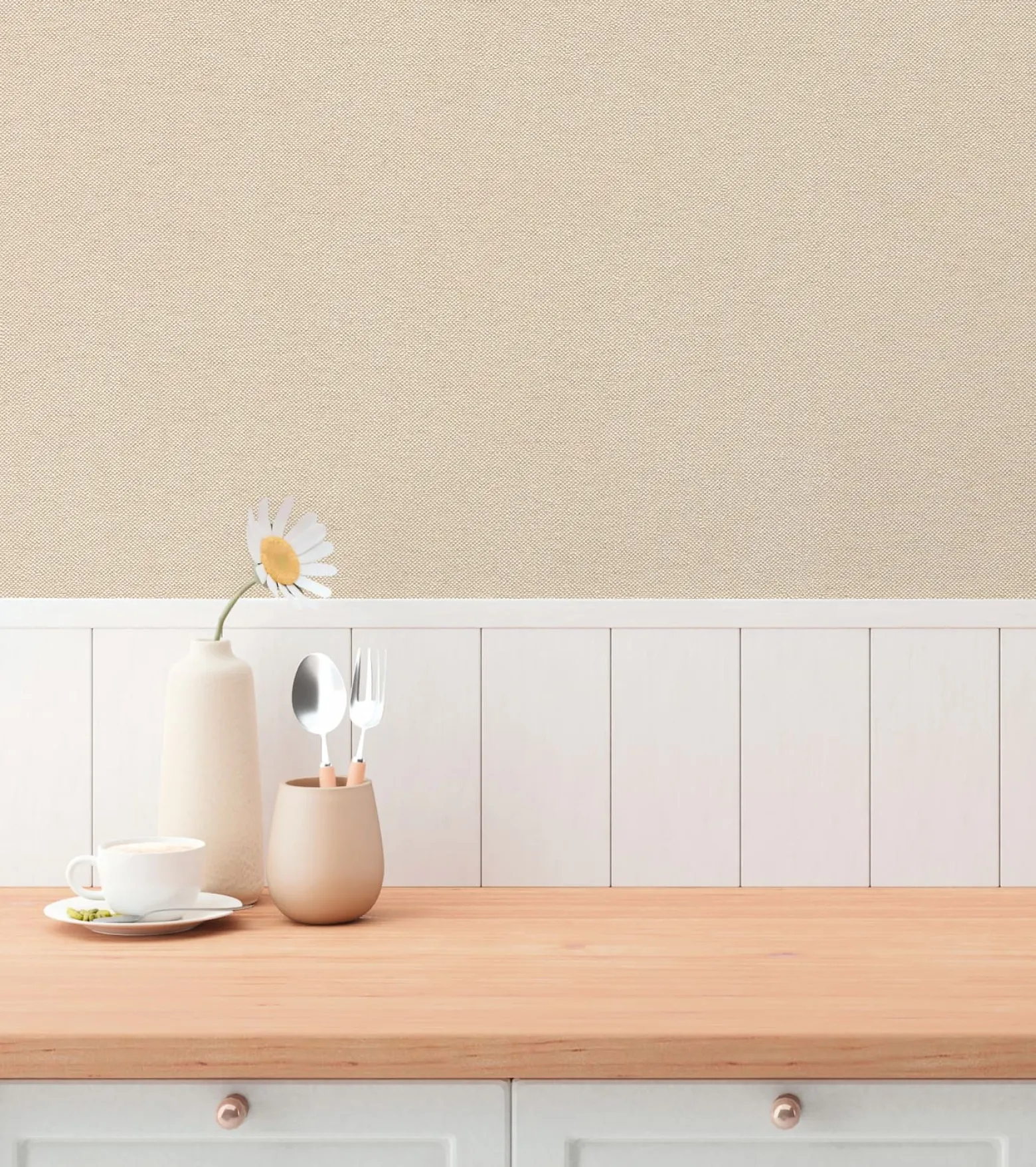 Vliestapete Uni Struktur Modern Beige Creme 79098-4