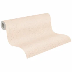 Vliestapete Uni Struktur Rosa Creme Metallic 79066-6