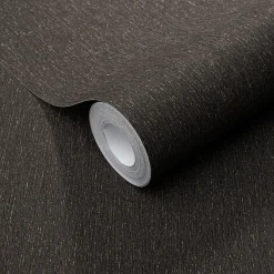 Vliestapete Uni Struktur Schwarz Gold Metallic 10437-15