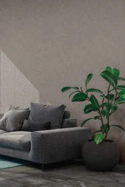 Vliestapete Uni Struktur taupe 37418-1