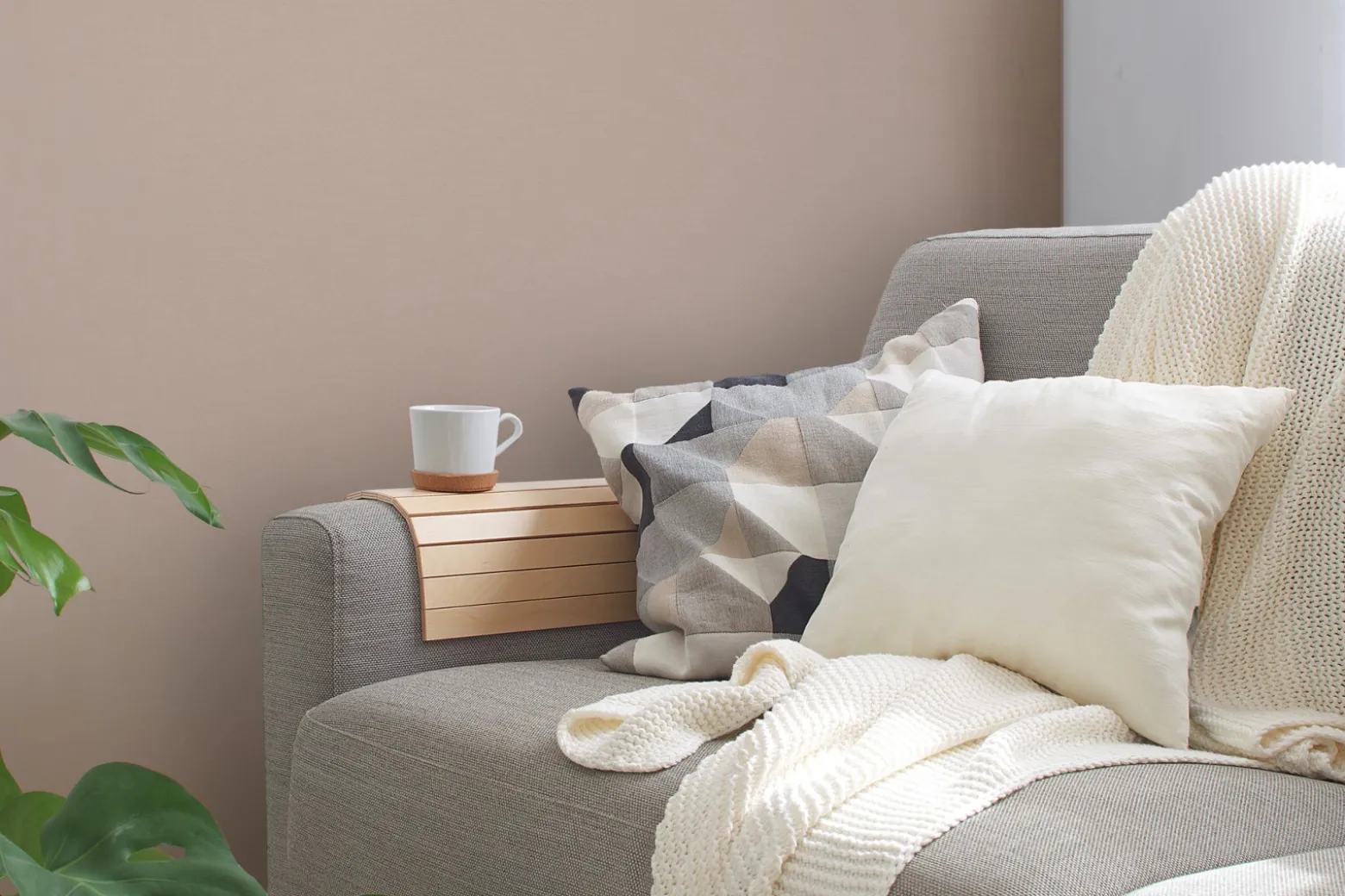 Vliestapete Uni Struktur Textil Optik Beige Grau 39097-1