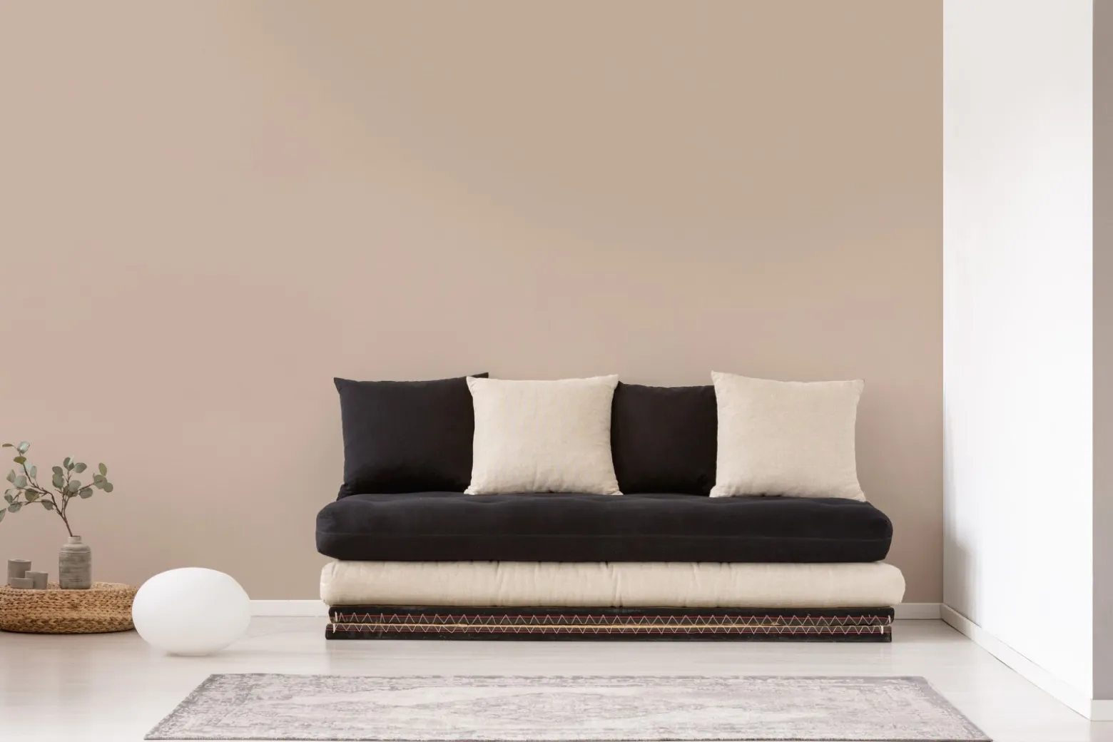 Vliestapete Uni Struktur Textil Optik Beige Grau 39097-1