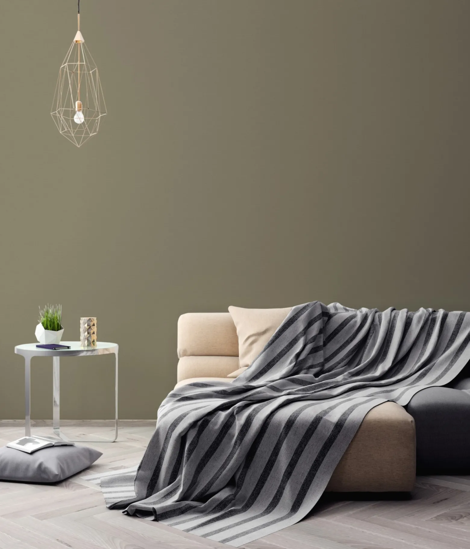 Vliestapete Uni Struktur Textil Optik Grün 39097-5