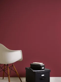 Vliestapete Uni Struktur Textil Optik Dunkelrot 39098-1