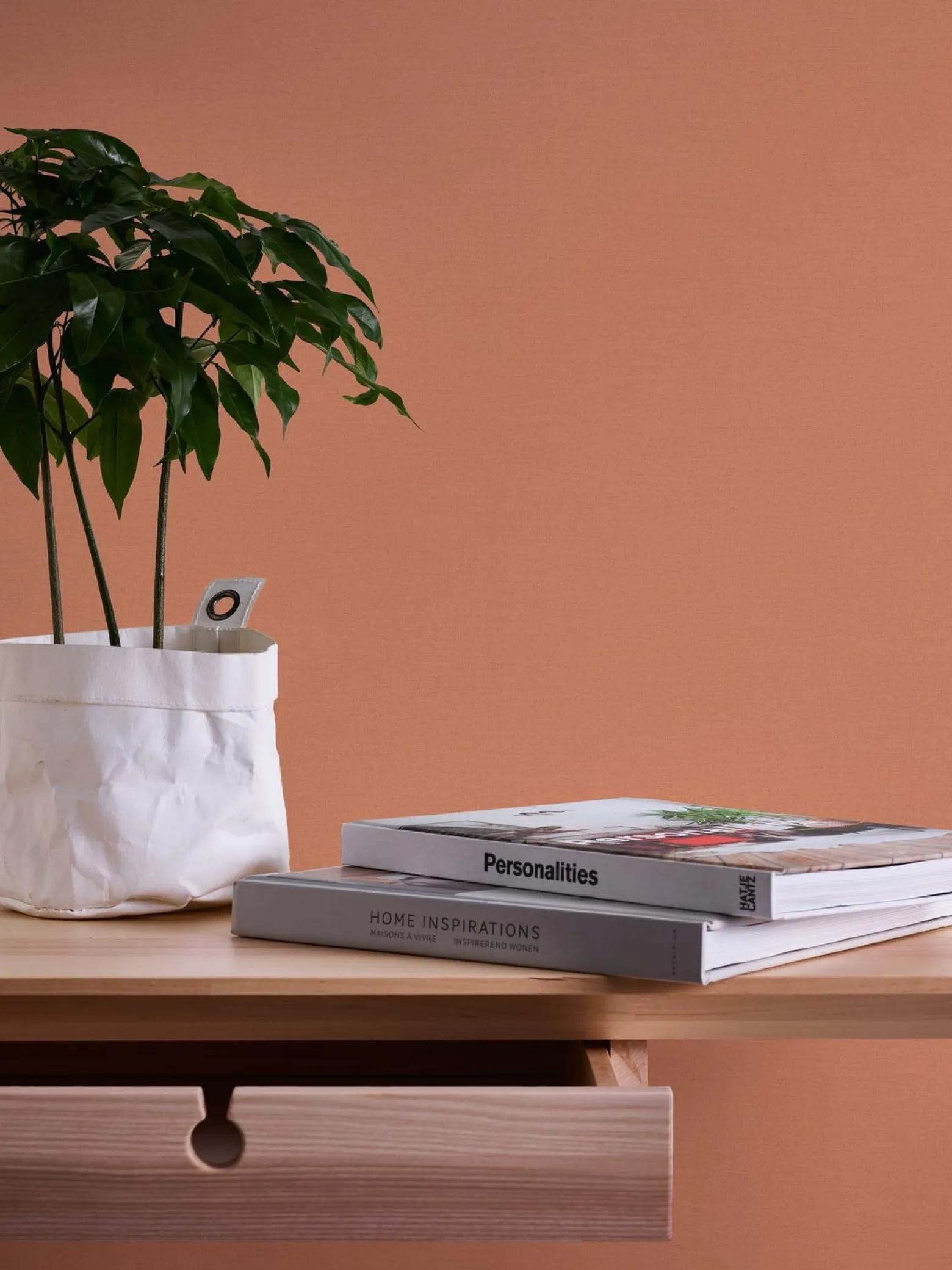 Vliestapete Uni Struktur Textil Optik Orange 39097-3