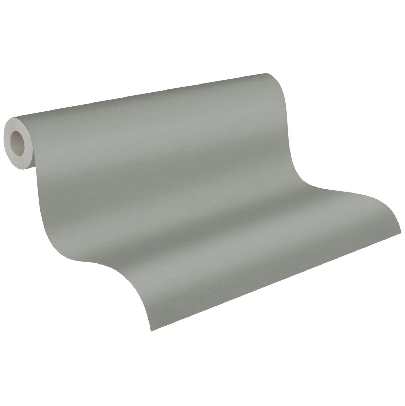 Vliestapete Uni Struktur Textil Optik Grün Grau 39097-6