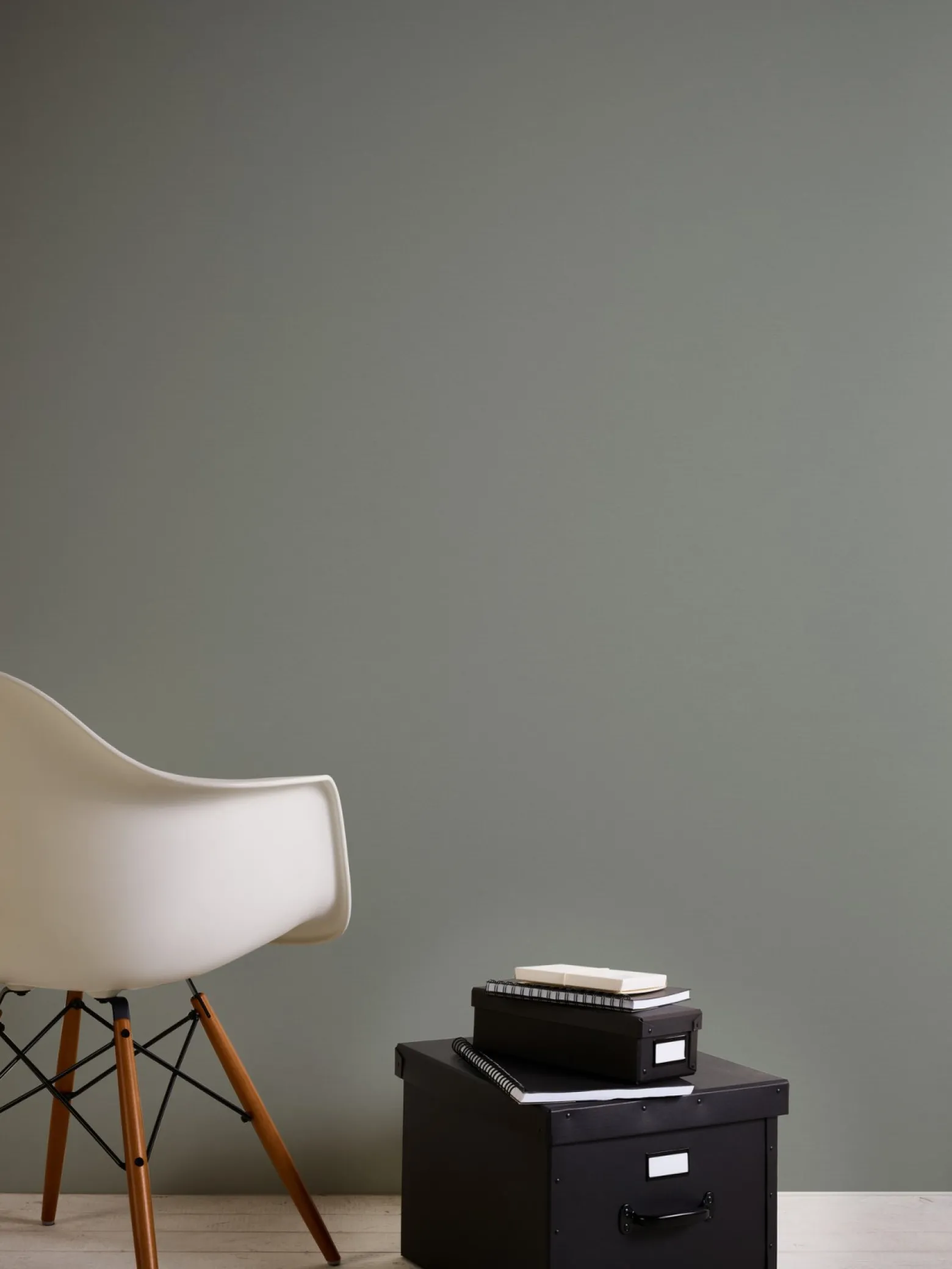 Vliestapete Uni Struktur Textil Optik Grün Grau 39097-6