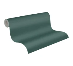 Vliestapete Uni Struktur Textil Optik Grün 39098-4