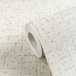 Vliestapete Uni Struktur Weiß Gold Metallic 79066-8