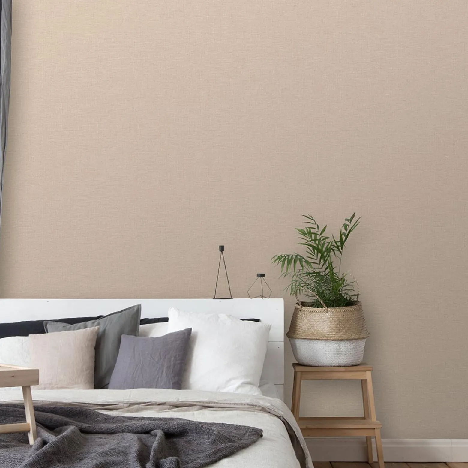 Vliestapete Uni Textil apricot 10215-05