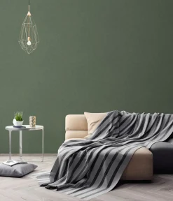 Vliestapete Uni Textil dunkelgrün Geo Nordic 37536-4