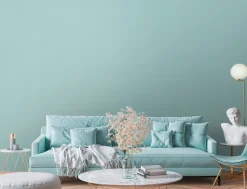 Vliestapete Uni Textil Optik Struktur Türkis 39267-2