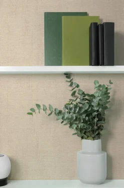 Vliestapete Uni Textiloptik Modern Beige 79165-1