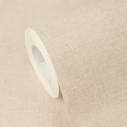 Vliestapete Uni Textiloptik Modern Beige Creme 79165-5