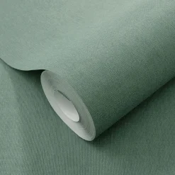 Vliestapete Uni Textiloptik Grün Glitzer 10539-18