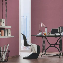 Vliestapete Uni Textiloptik Modern Rot Lila 10430-06