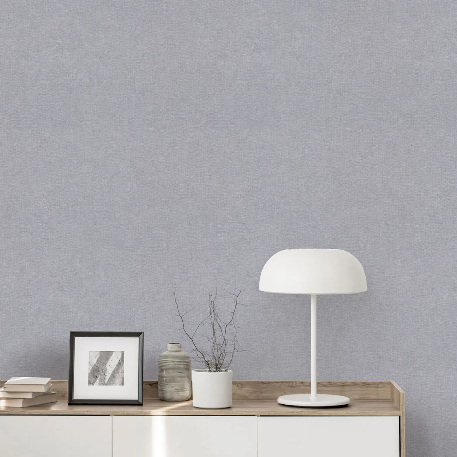 Vliestapete Uni Textiloptik Modern Grau 10430-10