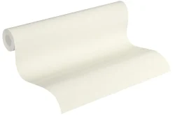 Vliestapete Uni Textil-Optik cremeweiß 36925-4