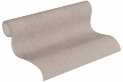 Vliestapete Uni Textil-Optik taupe 36922-4