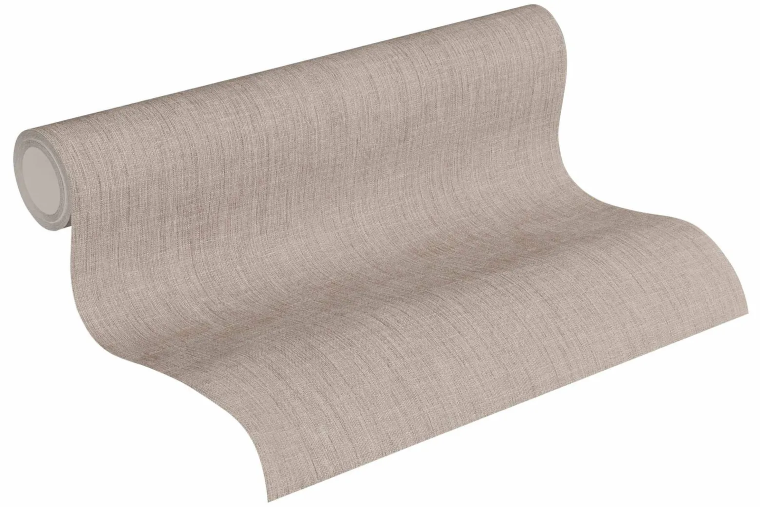 Vliestapete Uni Textil-Optik taupe 36922-4