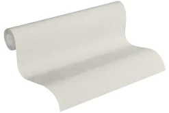 Vliestapete Uni Textil-Optik hellgrau 36925-5