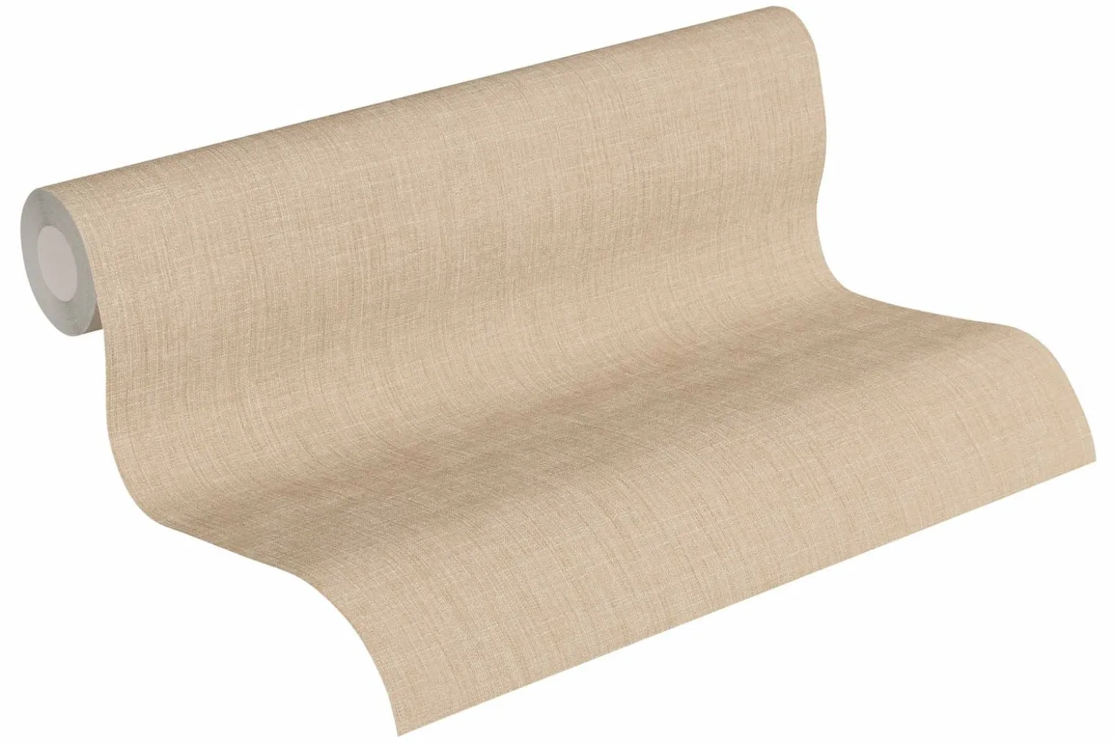 Vliestapete Uni Textil-Optik beige 36925-7