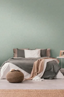 Vliestapete Uni Textil Optik Struktur Grün Blau 39566-4