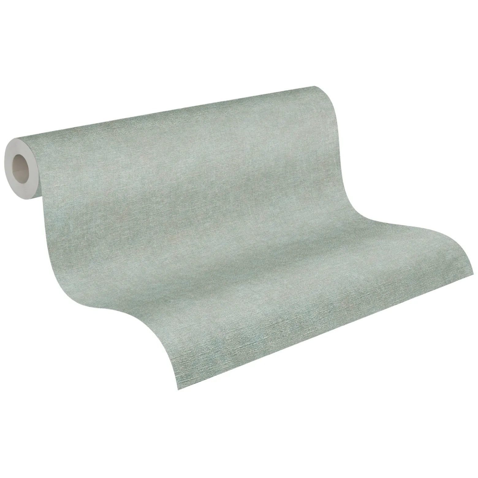 Vliestapete Uni Textil Optik Struktur Grün Blau 39566-4
