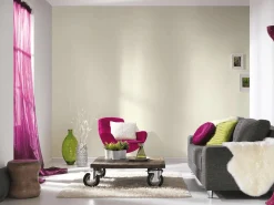 Vliestapete Uni Textil-Optik weiß 36932-1