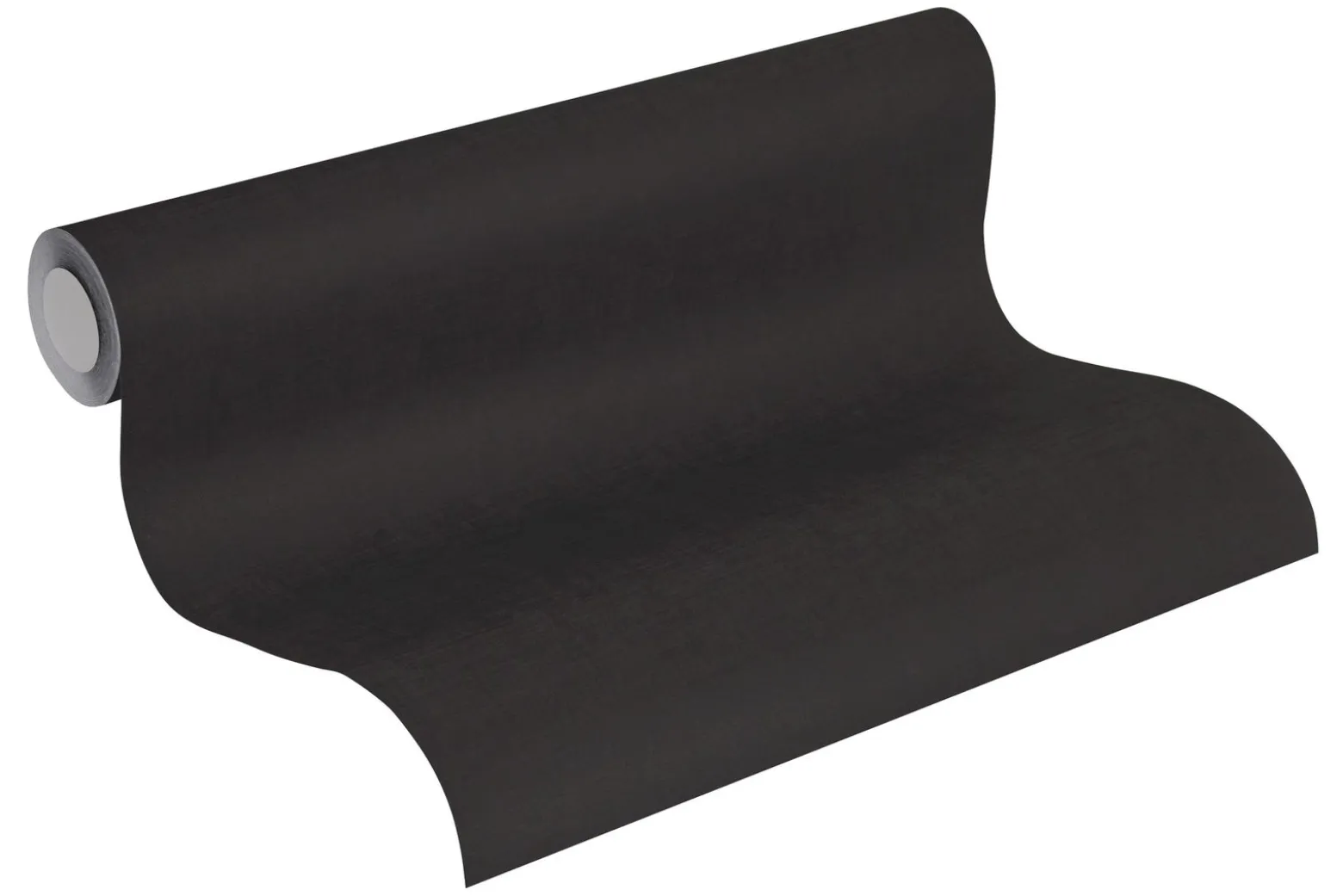 Vliestapete Uni Textil-Optik schwarz 36932-2