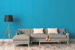 Vliestapete Uni Textil-Optik blau 37749-8