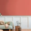 Vliestapete Uni Textil-Optik orange-rot 37748-2