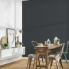 Vliestapete Uni Textil-Optik schwarz 37748-3