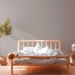 Vliestapete Uni Textil-Optik taupe 37703-2