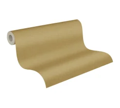 Vliestapete Uni Textil-Optik gelb-braun 37703-5