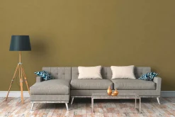 Vliestapete Uni Textil-Optik gelb-braun 37703-5