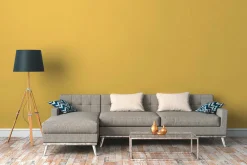 Vliestapete Uni Textil-Optik gelb 37748-4