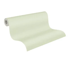 Vliestapete Uni Textil-Optik grau-grün 37703-3