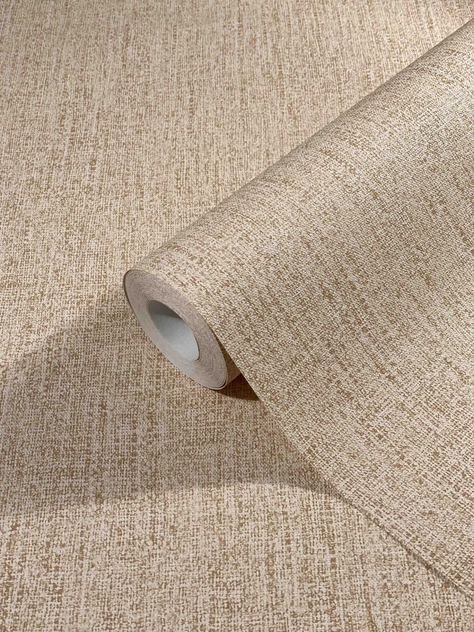 Vliestapete Uni Textil-Optik braun-beige Marburg 32674