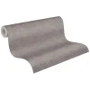 Vliestapete Uni Textil Optik Struktur Grau 39566-1